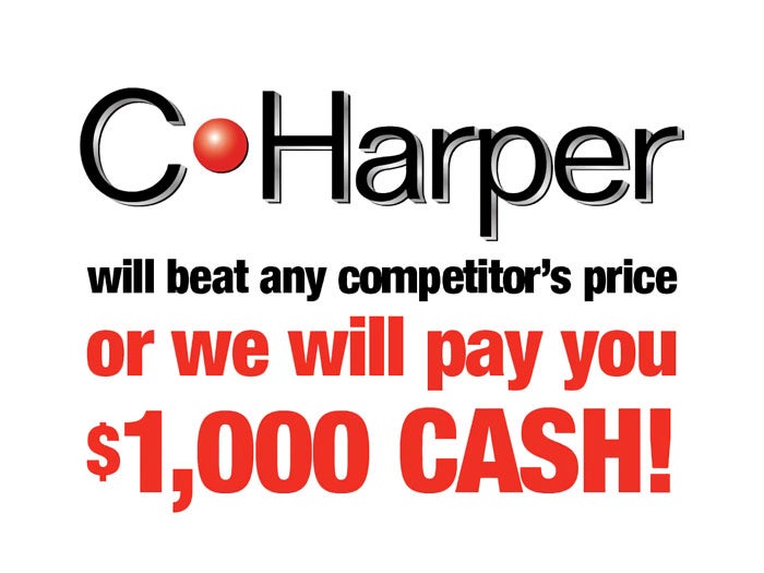 C. Harper CDJR of the Mon Valley will beat any competitor's price or pay you $1,000 cash!